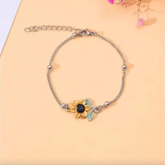 ⚠️Clearance Sunflower Silver Bracelet - Picture 6 of 6